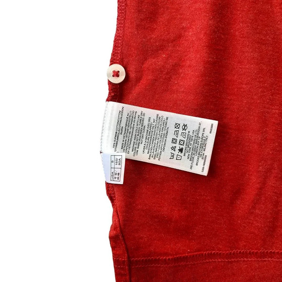 Brooks Brothers Supima Soft Blouse Ruffled Red Neck Top in Size Small - Picture 6 of 7